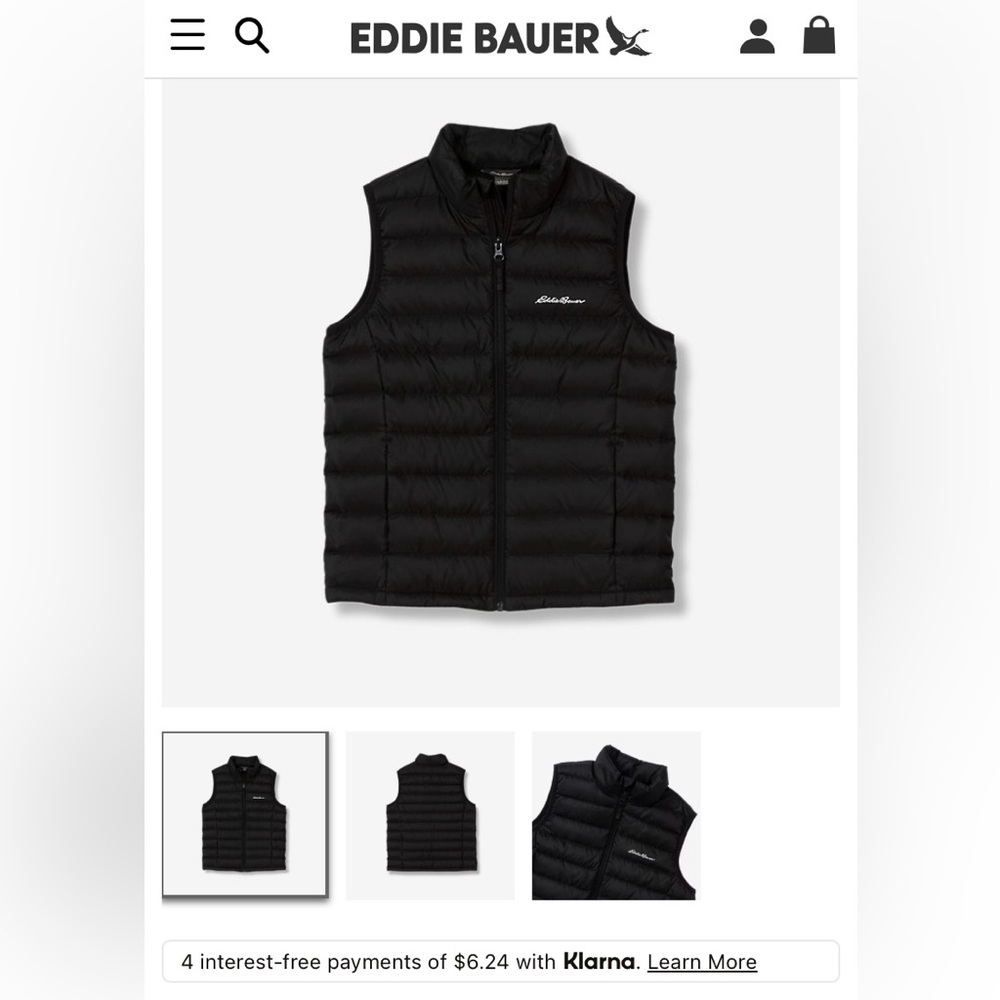 Eddie Bauer Vest, black, XS
